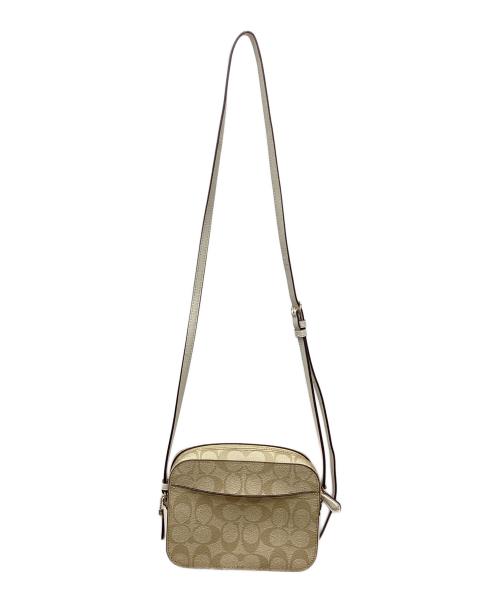 COACH（コーチ）COACH (コーチ) ミニカメラバッグ/シグネチャー キャンバス ベージュの古着・服飾アイテム