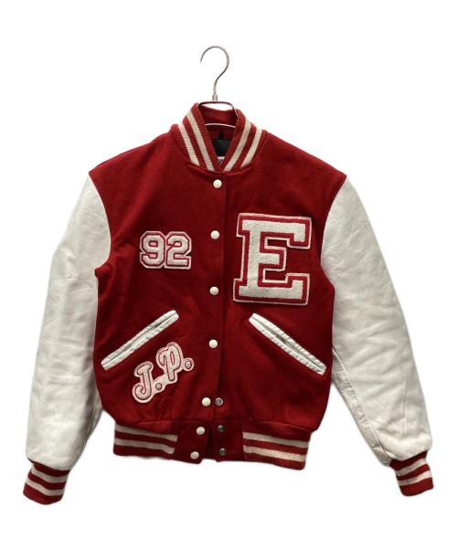DeLong（デロング）DeLONG (デロング) スタジャン レッド×ホワイト サイズ:34の古着・服飾アイテム