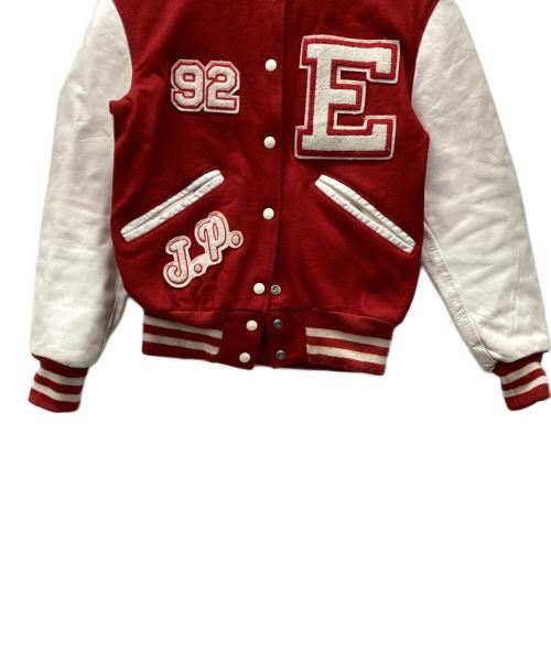 DeLong（デロング）DeLONG (デロング) スタジャン レッド×ホワイト サイズ:34の古着・服飾アイテム