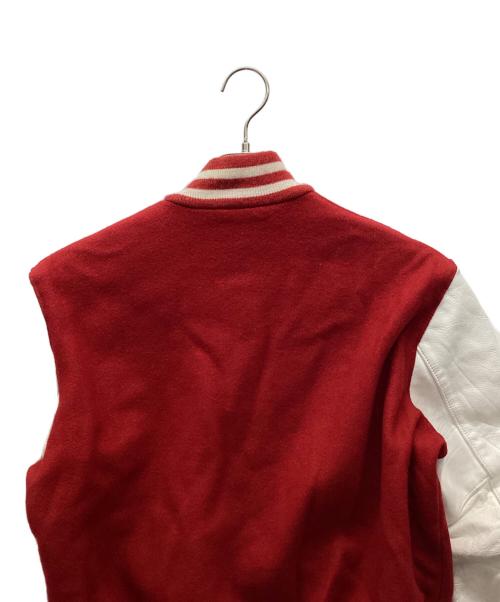 DeLong（デロング）DeLONG (デロング) スタジャン レッド×ホワイト サイズ:34の古着・服飾アイテム