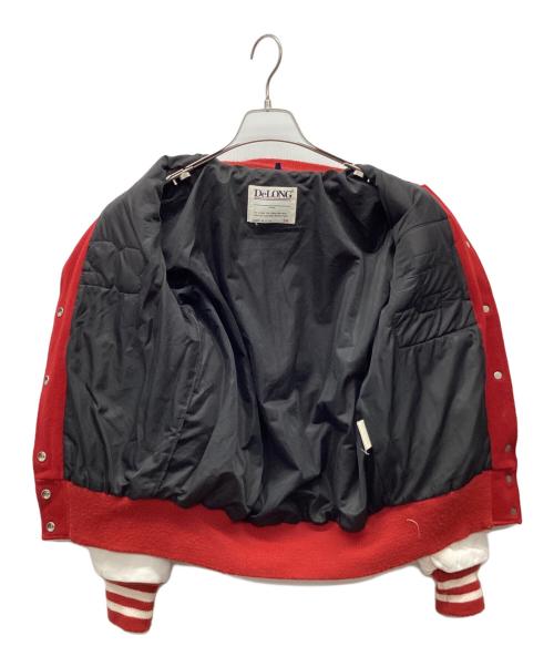 DeLong（デロング）DeLONG (デロング) スタジャン レッド×ホワイト サイズ:34の古着・服飾アイテム