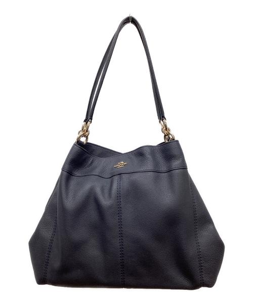 COACH（コーチ）COACH (コーチ) ハンドバッグ ネイビーの古着・服飾アイテム