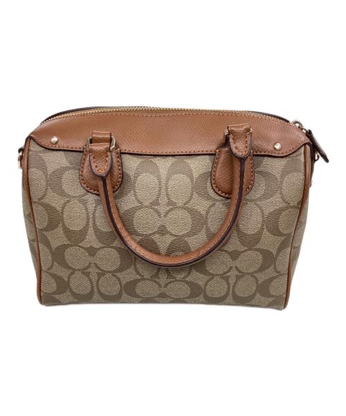 COACH（コーチ）COACH (コーチ) ミニボストンバッグ ブラウンの古着・服飾アイテム