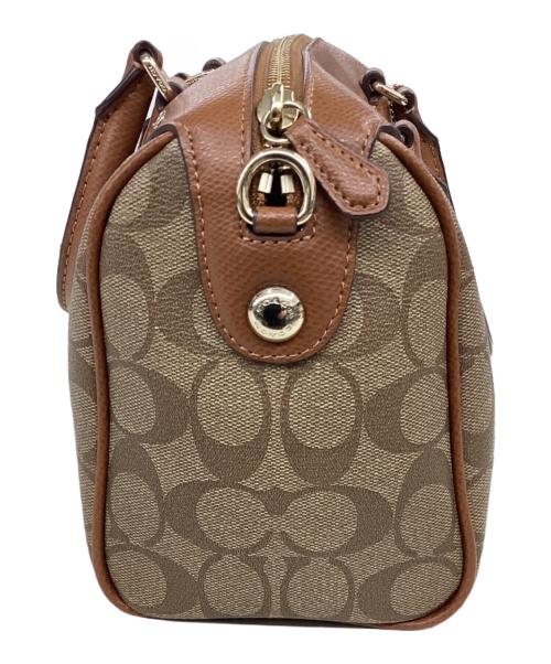COACH（コーチ）COACH (コーチ) ミニボストンバッグ ブラウンの古着・服飾アイテム