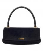 GUCCIグッチ）の古着「バンブースウェードハンドバッグ」｜ブラック