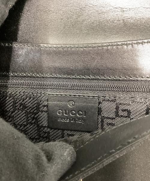 GUCCI（グッチ）GUCCI (グッチ) バンブースウェードハンドバッグ ブラックの古着・服飾アイテム
