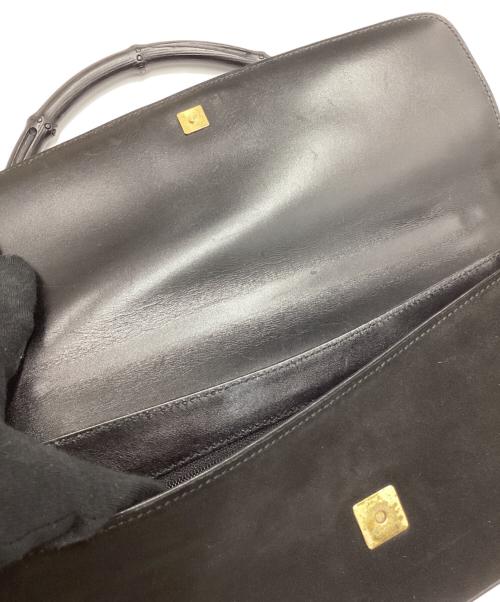 GUCCI（グッチ）GUCCI (グッチ) バンブースウェードハンドバッグ ブラックの古着・服飾アイテム
