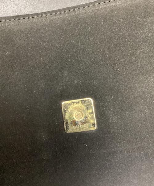 GUCCI（グッチ）GUCCI (グッチ) バンブースウェードハンドバッグ ブラックの古着・服飾アイテム