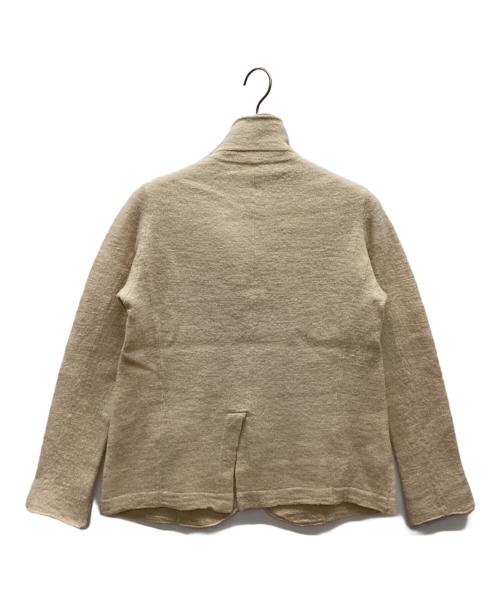 45R（フォーティファイブ・アール）45R (フォーティファイブ・アール) クレリックのニットジャケット ベージュ サイズ:Sの古着・服飾アイテム