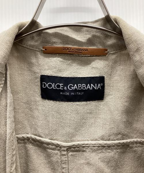 DOLCE & GABBANA（ドルチェ＆ガッバーナ）DOLCE & GABBANA (ドルチェ＆ガッバーナ) ミリタリージャケット ベージュ サイズ:xsの古着・服飾アイテム