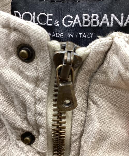 DOLCE & GABBANA（ドルチェ＆ガッバーナ）DOLCE & GABBANA (ドルチェ＆ガッバーナ) ミリタリージャケット ベージュ サイズ:xsの古着・服飾アイテム