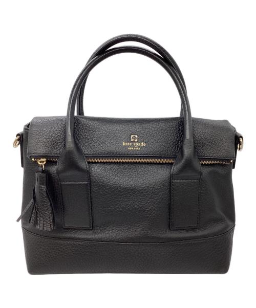 Kate Spade（ケイトスペード）Kate Spade (ケイトスペード) フリンジ2WAYバッグ ブラックの古着・服飾アイテム