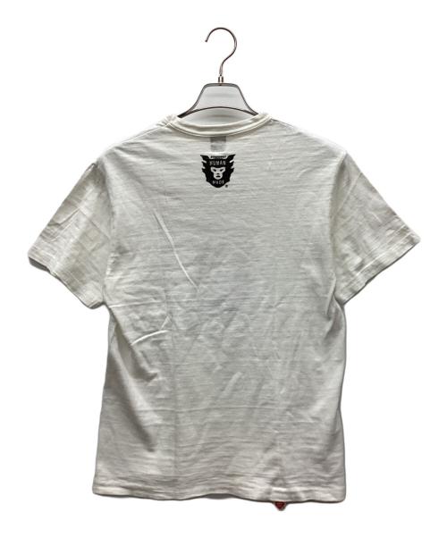 HUMAN MADE（ヒューマンメイド）HUMAN MADE (ヒューマンメイド) 半袖カットソー イエロー×ホワイト サイズ:Lの古着・服飾アイテム