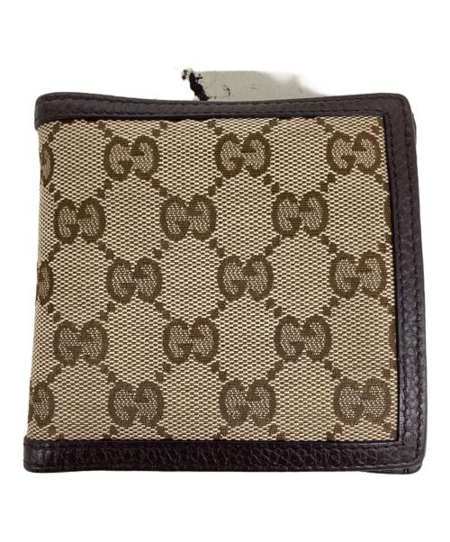 GUCCI（グッチ）GUCCI (グッチ) 2つ折り財布 ブラウンの古着・服飾アイテム