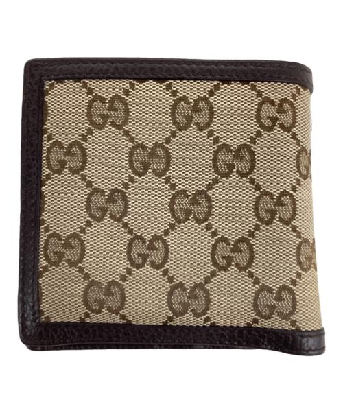 GUCCI（グッチ）GUCCI (グッチ) 2つ折り財布 ブラウンの古着・服飾アイテム