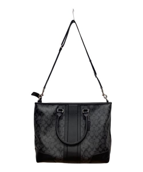 COACH（コーチ）COACH (コーチ) 2WAYバッグ グレー×ブラックの古着・服飾アイテム