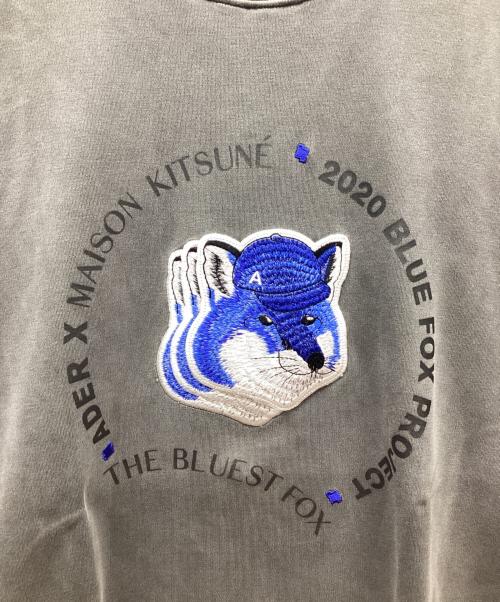 maison kitsune（メゾンキツネ）maison kitsune (メゾンキツネ) 半袖カットソー グレー サイズ:A2の古着・服飾アイテム