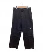 Dickiesディッキーズ）の古着「ダブルニーデニムパンツ」｜ブラック