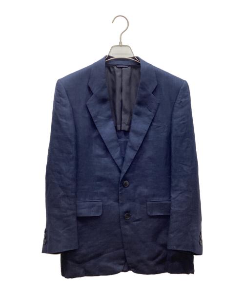 Christian Dior（クリスチャン ディオール）Christian Dior (クリスチャン ディオール) リネンテーラードジャケット ネイビー サイズ:YA-4の古着・服飾アイテム