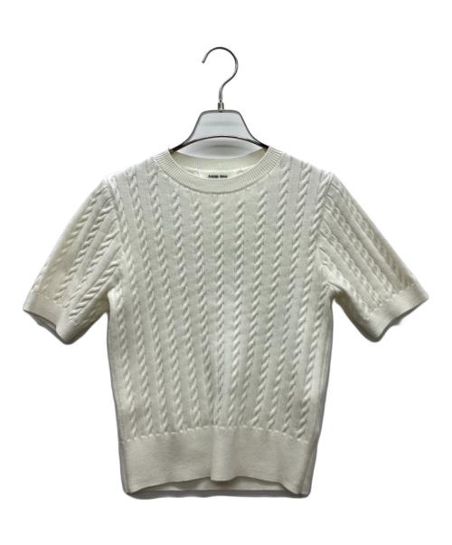 ARPEGE STORY（アルページュストーリー）ARPEGE STORY (アルページュストーリー) 半袖ニット アイボリー サイズ:Mの古着・服飾アイテム