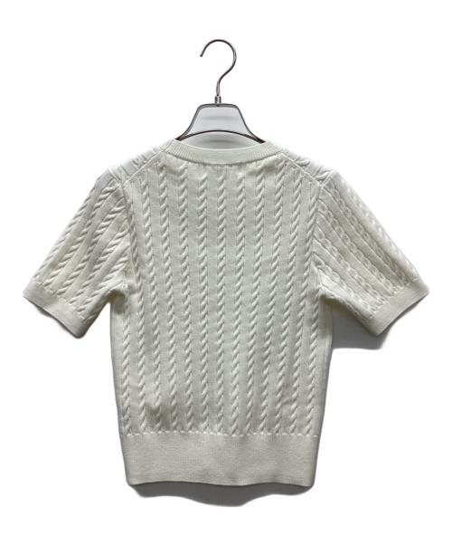 ARPEGE STORY（アルページュストーリー）ARPEGE STORY (アルページュストーリー) 半袖ニット アイボリー サイズ:Mの古着・服飾アイテム