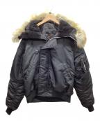 ALPHAアルファ）の古着「N-2Bフライトジャケット」｜ブラック