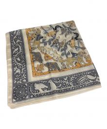 その他ブランド（ソノタブランド）の古着「シルクスカーフ」｜グレー×アイボリー