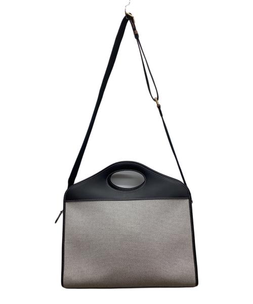 BURBERRY（バーバリー）BURBERRY (バーバリー) 2WAYバッグ グレー×ブラックの古着・服飾アイテム