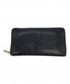 Saint Laurent Parisサンローランパリ）の古着「ラウンドファスナー長財布」｜ネイビー