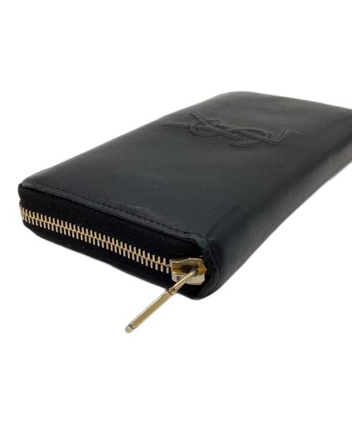 Saint Laurent Paris（サンローランパリ）Saint Laurent Paris (サンローランパリ) ラウンドファスナー長財布 ネイビーの古着・服飾アイテム