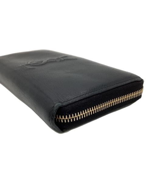 Saint Laurent Paris（サンローランパリ）Saint Laurent Paris (サンローランパリ) ラウンドファスナー長財布 ネイビーの古着・服飾アイテム