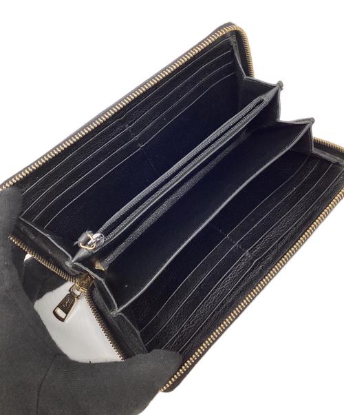 Saint Laurent Paris（サンローランパリ）Saint Laurent Paris (サンローランパリ) ラウンドファスナー長財布 ネイビーの古着・服飾アイテム