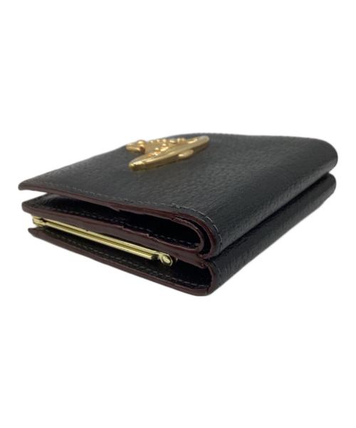 Vivienne Westwood（ヴィヴィアンウエストウッド）Vivienne Westwood (ヴィヴィアンウエストウッド) コンパクトウォレット ブラックの古着・服飾アイテム