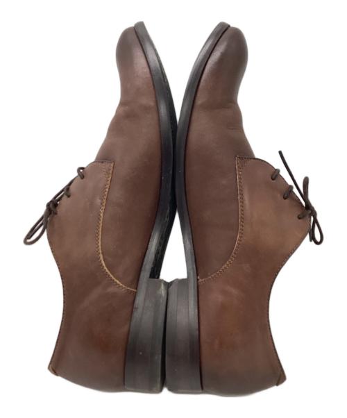 Whoop-de-doo（フープディドゥ）Whoop-de-doo (フープディドゥ) ネオソフトレザー シャーリングシューズ ブラウン サイズ:26cmの古着・服飾アイテム