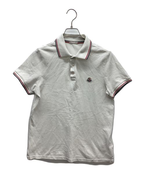MONCLER（モンクレール）MONCLER (モンクレール) ポロシャツ ホワイト サイズ:Sの古着・服飾アイテム