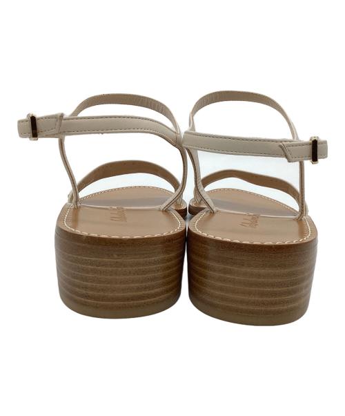 Salvatore Ferragamo（サルヴァトーレ フェラガモ）Salvatore Ferragamo (サルヴァトーレ フェラガモ) アンクルストラップサンダル ベージュ×ブラウン サイズ:9の古着・服飾アイテム