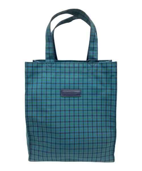 familiar（ファミリア）familiar (ファミリア) チャーム付きトートバッグ ブルーの古着・服飾アイテム