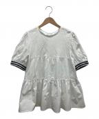 BORDERS at BALCONY×DANSKINボーダーズアットバルコニー×ダンスキン）の古着「ティアードカットソー」｜ホワイト