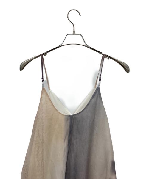 tageechita（タジチタ）TAGEECHITA (tageechita) キャミソールワンピース ベージュ×グレー サイズ:M 未使用品の古着・服飾アイテム