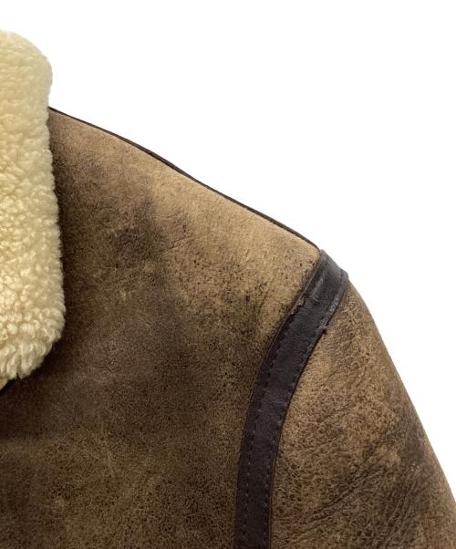 US SHEEPSKIN（USシープスキン）US SHEEPSKIN (USシープスキン) ムートンフライトジャケット ブラウン サイズ:42の古着・服飾アイテム