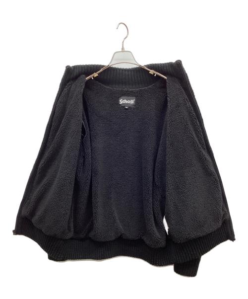 Schott（ショット）Schott (ショット) ジップカーディガン ブラック サイズ:Mの古着・服飾アイテム