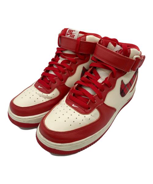 NIKE（ナイキ）NIKE (ナイキ) AIR FORCE 1 MID '07 LX PALE IVORY/UNIVERSITY アイボリー×レッド サイズ:26cmの古着・服飾アイテム
