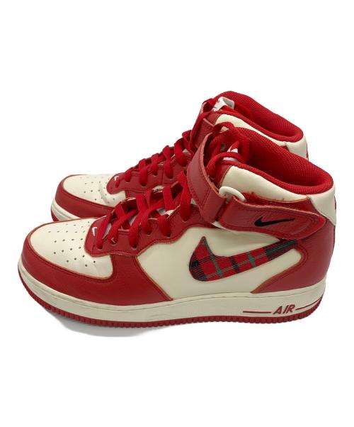 NIKE（ナイキ）NIKE (ナイキ) AIR FORCE 1 MID '07 LX PALE IVORY/UNIVERSITY アイボリー×レッド サイズ:26cmの古着・服飾アイテム