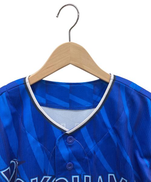 横浜DeNAベイスターズ（ヨコハマディーエヌエーベイスターズ）横浜DeNAベイスターズ (ヨコハマディーエヌエーベイスターズ) ハイクオリティーレプリカユニフォーム ブルー サイズ:Lの古着・服飾アイテム