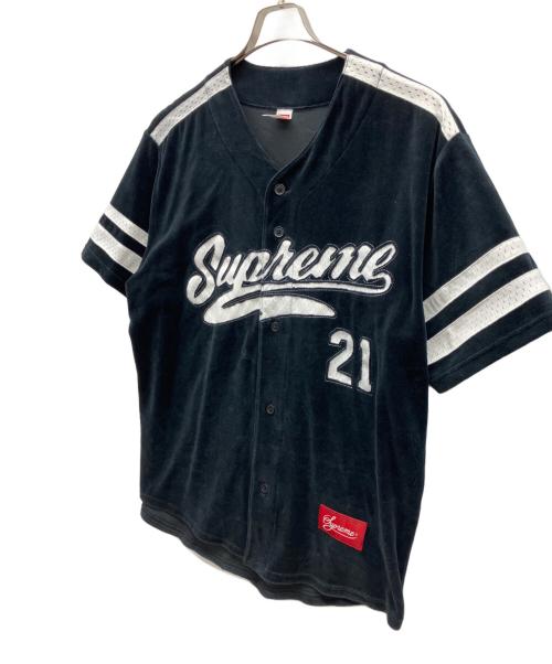 SUPREME（シュプリーム）SUPREME (シュプリーム) ベロアベースボールシャツ ブラック サイズ:Mの古着・服飾アイテム