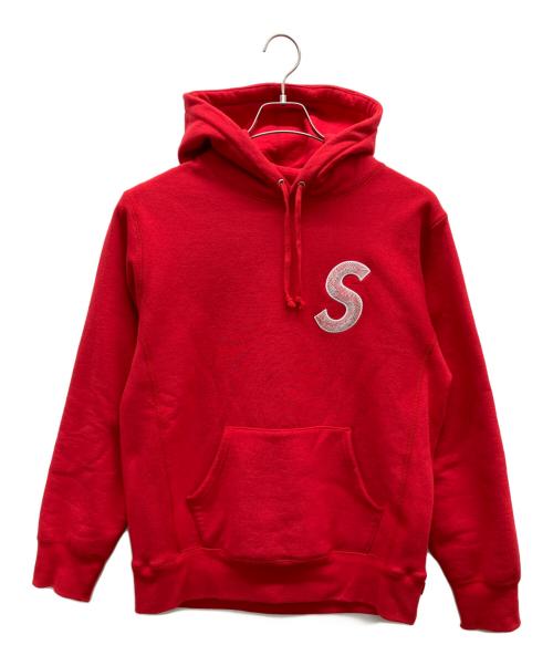 SUPREME（シュプリーム）Supreme (シュプリーム) ロゴフーディ レッド サイズ:Mの古着・服飾アイテム