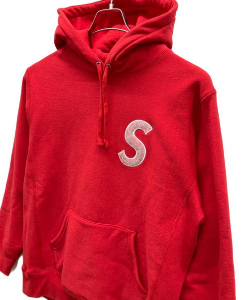 SUPREME（シュプリーム）Supreme (シュプリーム) ロゴフーディ レッド サイズ:Mの古着・服飾アイテム