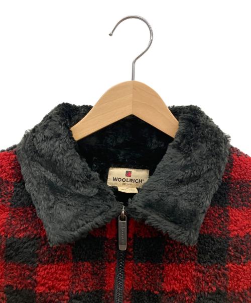 WOOLRICH（ウールリッチ）WOOLRICH (ウールリッチ) ボアベスト レッド×ブラック サイズ:Mの古着・服飾アイテム