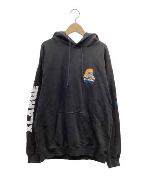 X-LARGE（エクストララージ）X-LARGE (エクストララージ) プルオーバーパーカー ブラック サイズ:Mの古着・服飾アイテム