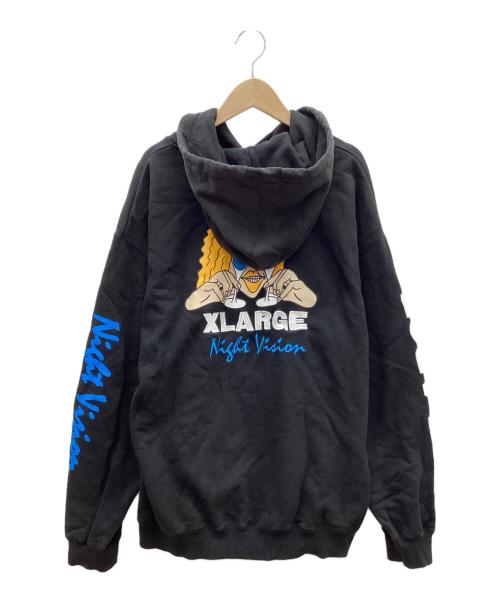 X-LARGE（エクストララージ）X-LARGE (エクストララージ) プルオーバーパーカー ブラック サイズ:Mの古着・服飾アイテム